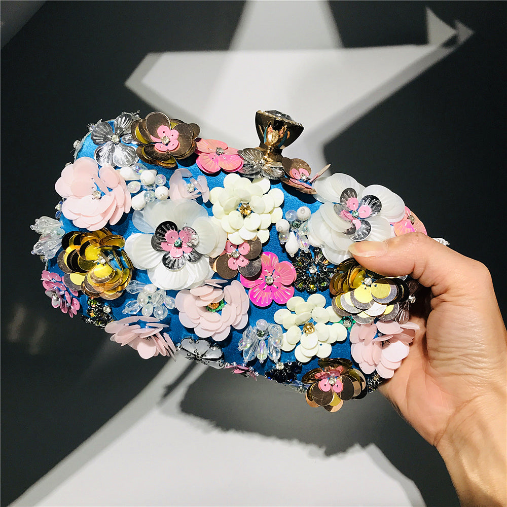 New Arrivals Fashion Evening Bags Handmade Flower Beaded Bags Banquet Wedding Party Bags Women Evening Clutch Women Purse