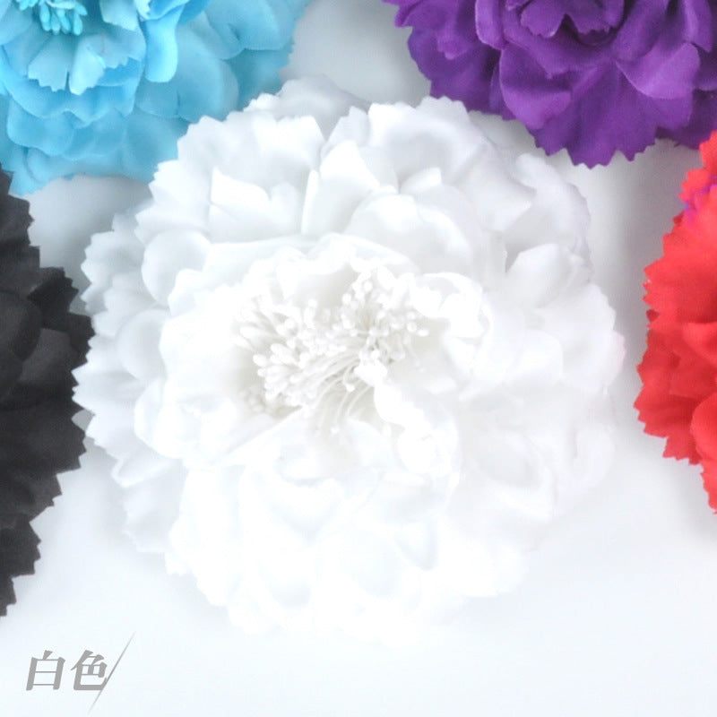 Barrettes à nœuds pour cheveux doublées de fleurs de pivoine en térylène pour filles et femmes, 14 couleurs, 2023