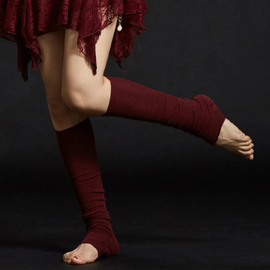 Chaussettes à tubes longs en coton et térylène, 6 couleurs, ensemble de pieds, chaussettes aux genoux, chaussettes antidérapantes, chaussettes d'entraînement de danse, 6 couleurs, 2023