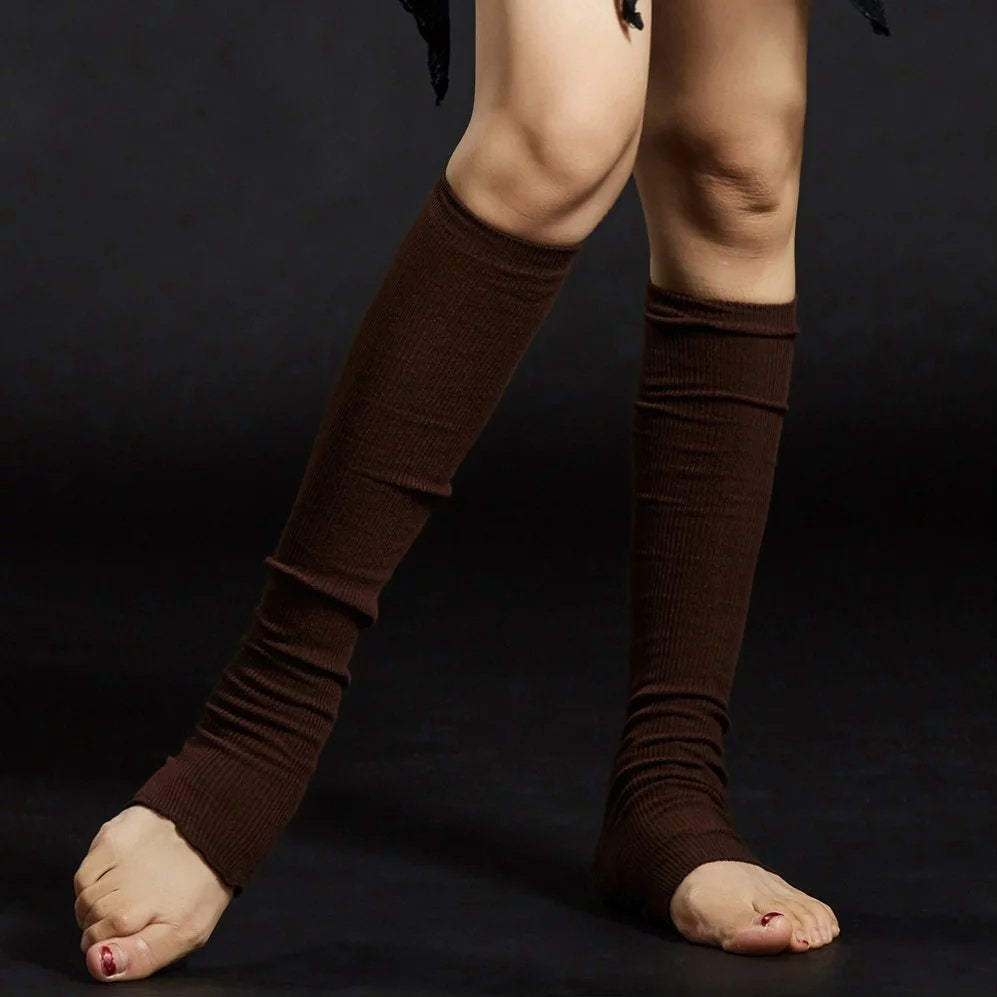 Chaussettes à tubes longs en coton et térylène, 6 couleurs, ensemble de pieds, chaussettes aux genoux, chaussettes antidérapantes, chaussettes d'entraînement de danse, 6 couleurs, 2023