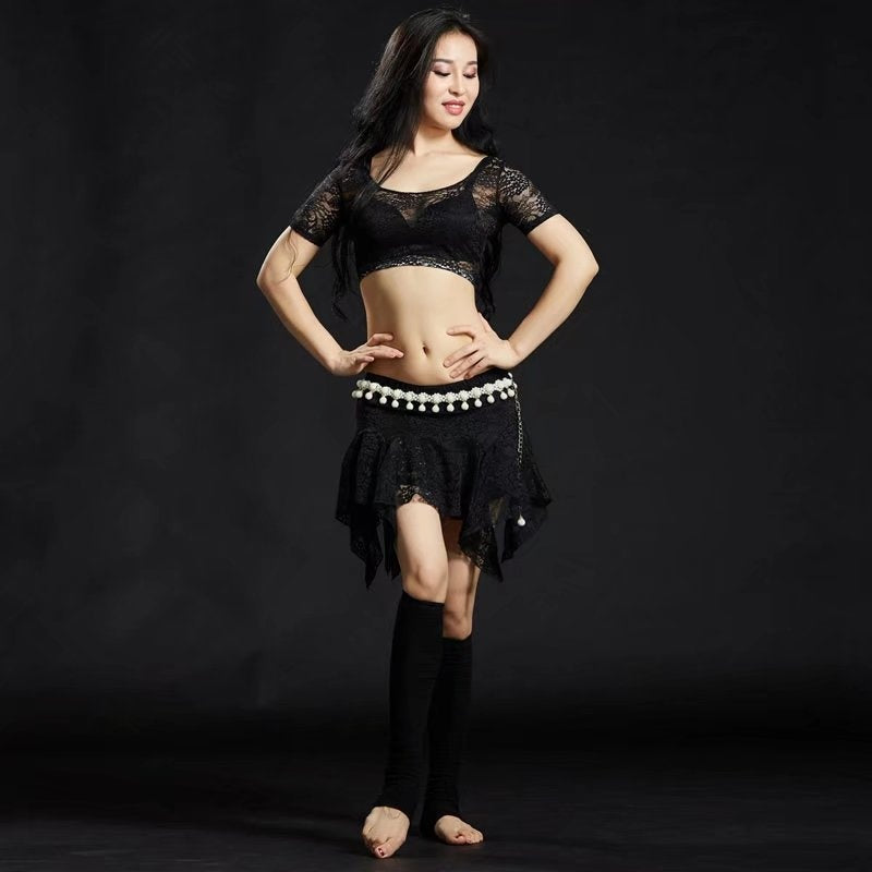 2023 High-grade Lace, Light Weight Dancewear, Hollow Out Floral Prints, Belly Dance Costumes, Practice Costumes, Oriental Dance Dress