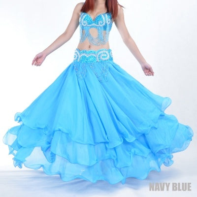 2023 Professional and Sexy 14 Color 3 Layer Chiffon Skirt, Belly Dance Skirt, Belly Dance Clothing, Belly Dance Clothes