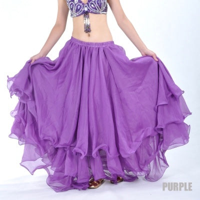 2023 Professional and Sexy 14 Color 3 Layer Chiffon Skirt, Belly Dance Skirt, Belly Dance Clothing, Belly Dance Clothes