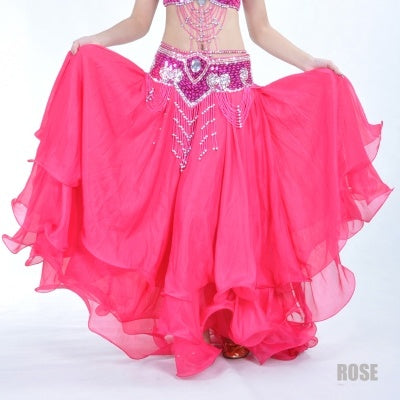 2023 Professional and Sexy 14 Color 3 Layer Chiffon Skirt, Belly Dance Skirt, Belly Dance Clothing, Belly Dance Clothes