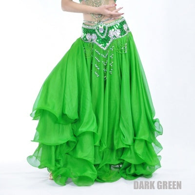 2023 Professional and Sexy 14 Color 3 Layer Chiffon Skirt, Belly Dance Skirt, Belly Dance Clothing, Belly Dance Clothes