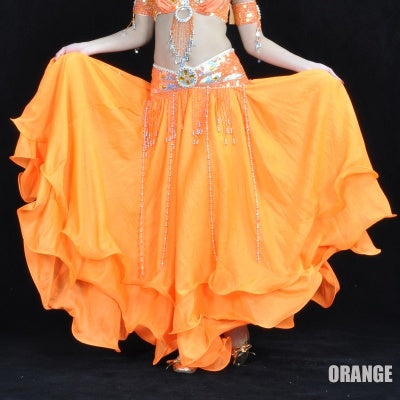 2023 Professional and Sexy 14 Color 3 Layer Chiffon Skirt, Belly Dance Skirt, Belly Dance Clothing, Belly Dance Clothes