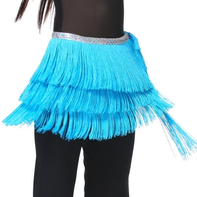 SHOWYOU 12 Color WASIT80CM/WIDTH32CM/LENGTH180CM 3 Layer Tassel Belly Dance Hip Scarf, WAIST BELT, WAIST SCARF