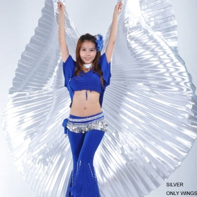 Polyester 360No-branching Isis Wings, Golden wings, Silver Wings, Wings Props, Belly Dancing Wings