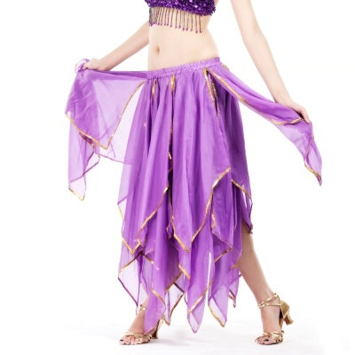 SHOWYOU Professional And Sexy 9 Color 16 Leaves Skirt, Belly Dance Skirt, Chiffon Skirt, Performance Skirt, Tribal Skirt, Flax Dance skirt