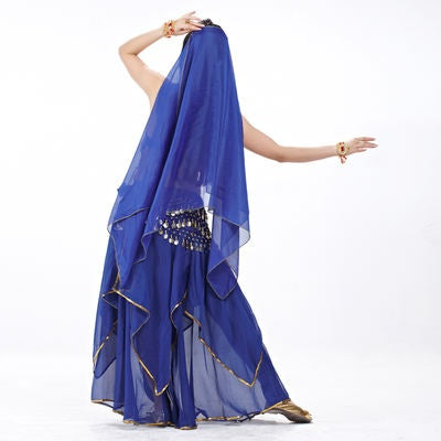 Costumes de danse du ventre en mousseline de soie en forme de poivre pour femmes, Costumes de danse du ventre pour dames à la mode, Costumes de danse indienne, 5 pièces