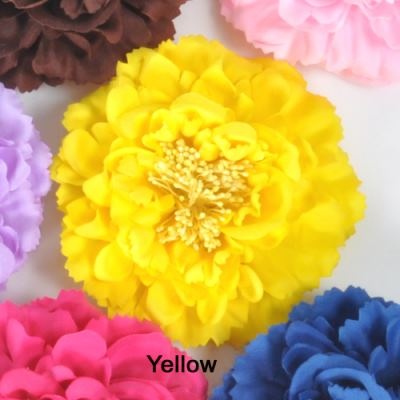 2023 14 Colors Girl Womenw Terylene Peony Flowers Lined Hair Bows Clips Barrettes for Teens Girls Women