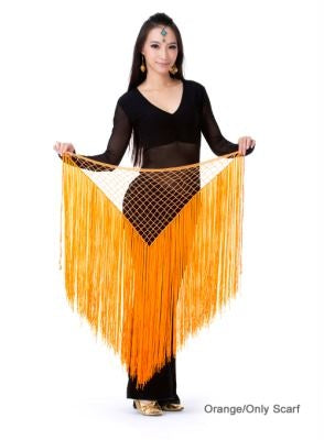 2023 Nylon Style argentin Triangle écharpe châle danse du ventre Costume danse du ventre taille chaîne danse du ventre hanche serviette sirène hanche serviette écharpe