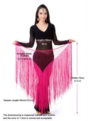 2023 Nylon Argentine Style Triangle Scarf Shawl Belly Dance Costume Belly Dance Waist Chain Belly Dance Hip Towel Mermaid Hip Towel Scarf