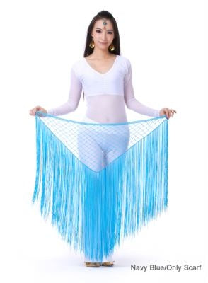 2023 Nylon Argentine Style Triangle Scarf Shawl Belly Dance Costume Belly Dance Waist Chain Belly Dance Hip Towel Mermaid Hip Towel Scarf