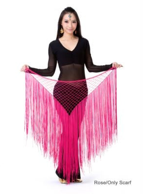 2023 Nylon Argentine Style Triangle Scarf Shawl Belly Dance Costume Belly Dance Waist Chain Belly Dance Hip Towel Mermaid Hip Towel Scarf