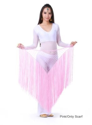 2023 Nylon Argentine Style Triangle Scarf Shawl Belly Dance Costume Belly Dance Waist Chain Belly Dance Hip Towel Mermaid Hip Towel Scarf