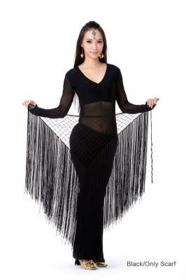 2023 Nylon Style argentin Triangle écharpe châle danse du ventre Costume danse du ventre taille chaîne danse du ventre hanche serviette sirène hanche serviette écharpe