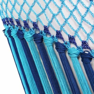 SHOWYOU Nylon 150 cm (59 po) écharpe de hanche à glands courts Triangle argentin bicolore pour femmes danse du ventre