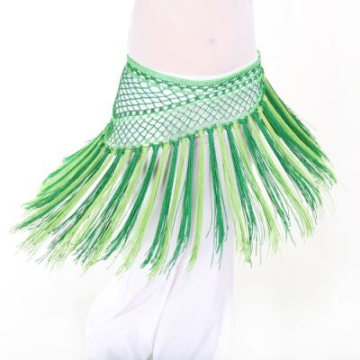 SHOWYOU Nylon 150cm(59 in) Women's Belly Dance Two-tone Argentina Triangle Short Tassels Hip Scarf