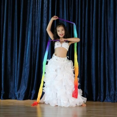 2023 Children's Belly Dance Ribbons, Silk Ribbons, Dance Ribbons, Rhythmic Gymnastic Ribbons for Kids, Wood Stick Twirling, Dancing Streamers, Dancer Prop, Stage Activities Tools