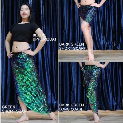 2023 Mermaid Sequins Waist Chain, Hip Scarf, Belly Dance Waist Chain, Belly Dance Hip Towel Scarf, Belly Dance Costume