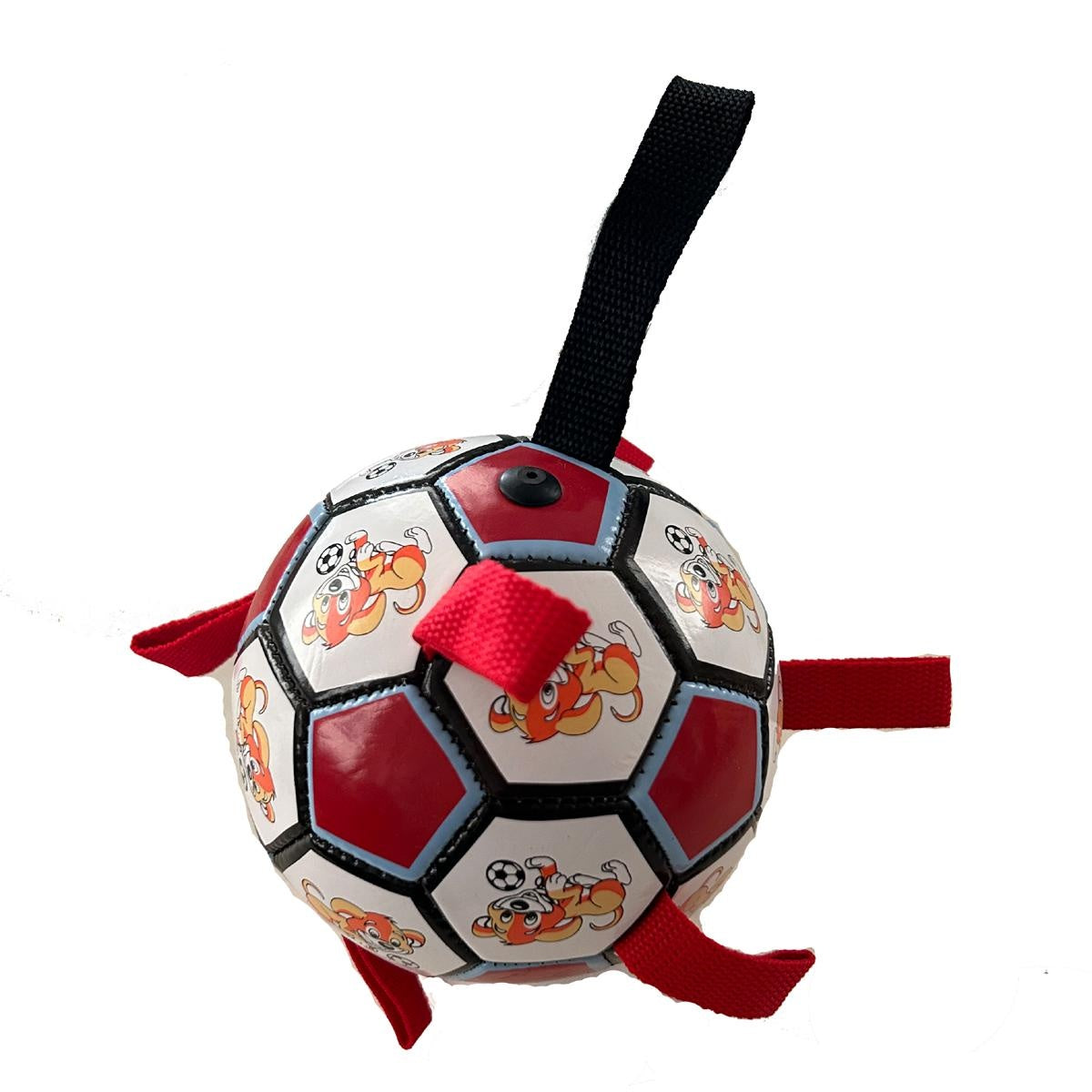 New Arrivals Soccer Ball with Straps, Interactive Puppy Toys for Tug of War, Birthday Gifts, Durable Water Toy for dog