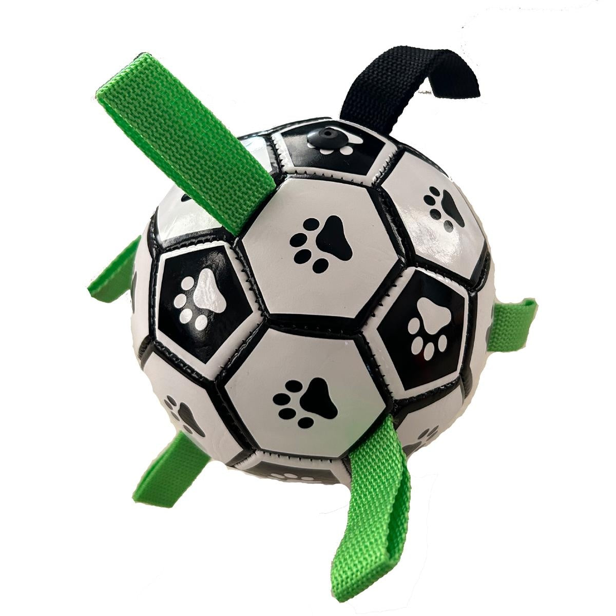 New Arrivals Soccer Ball with Straps, Interactive Puppy Toys for Tug of War, Birthday Gifts, Durable Water Toy for dog