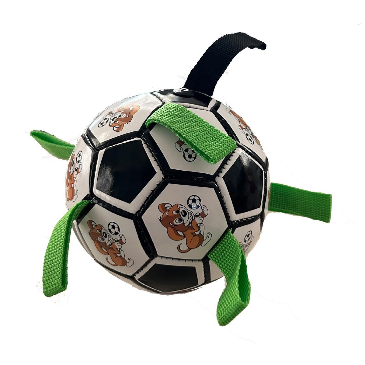 New Arrivals Soccer Ball with Straps, Interactive Puppy Toys for Tug of War, Birthday Gifts, Durable Water Toy for dog