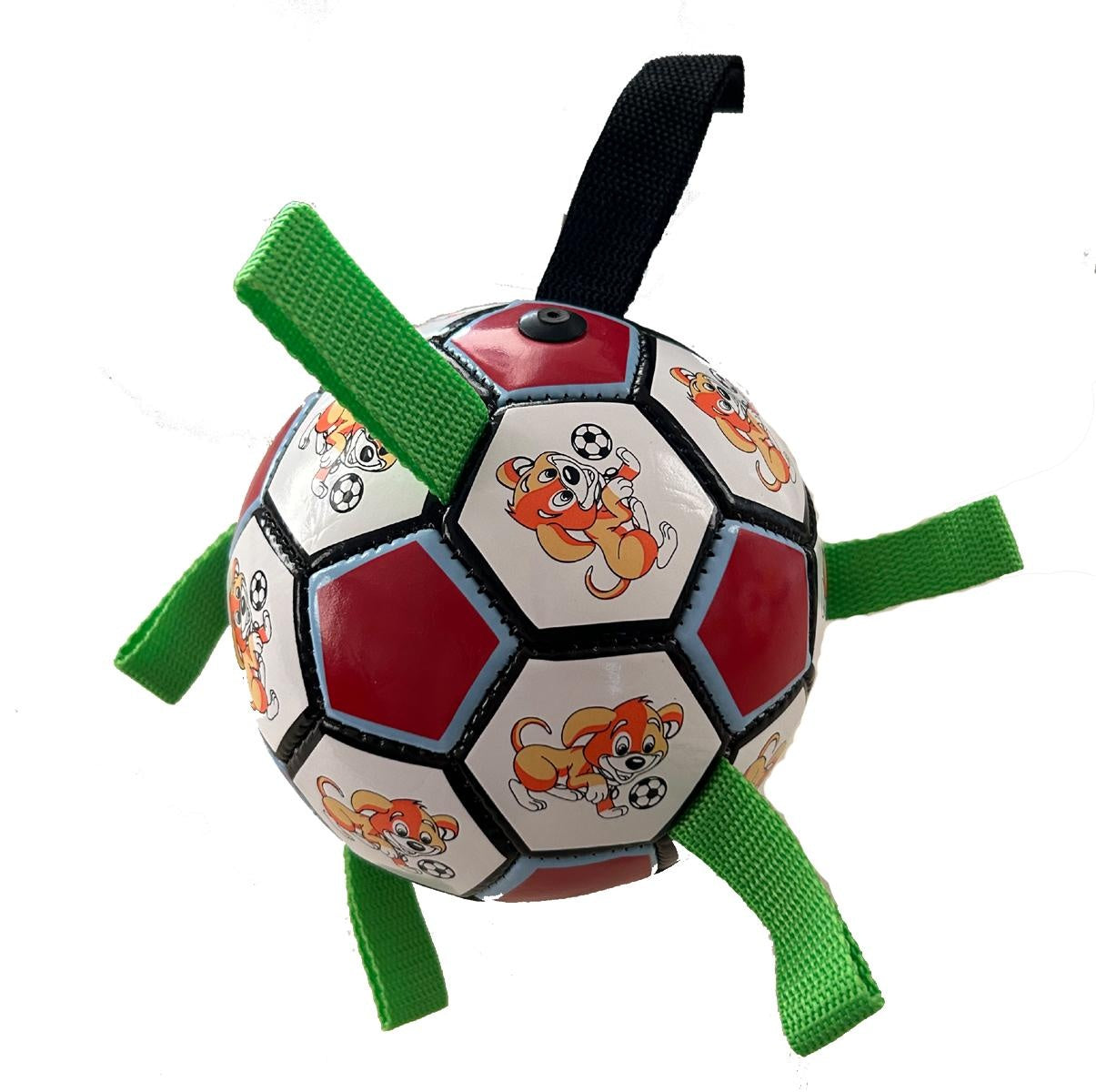 New Arrivals Soccer Ball with Straps, Interactive Puppy Toys for Tug of War, Birthday Gifts, Durable Water Toy for dog