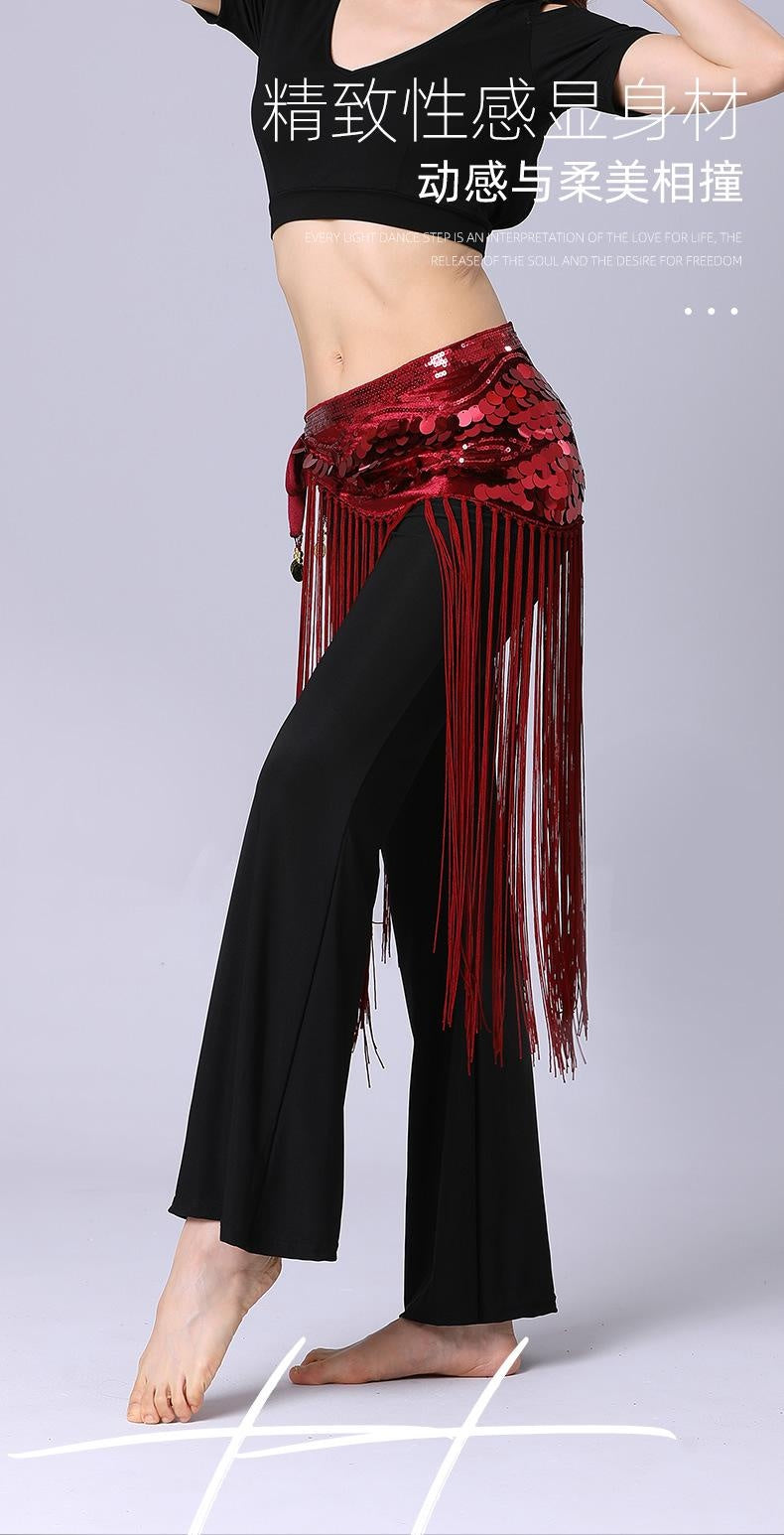 Sequin Long Tassel Waist Chain, Belly Dance Waist Chain