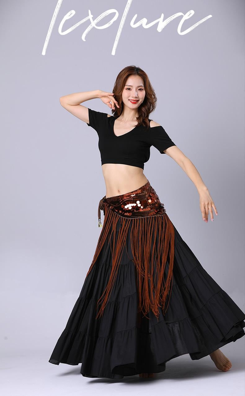 Sequin Long Tassel Waist Chain, Belly Dance Waist Chain