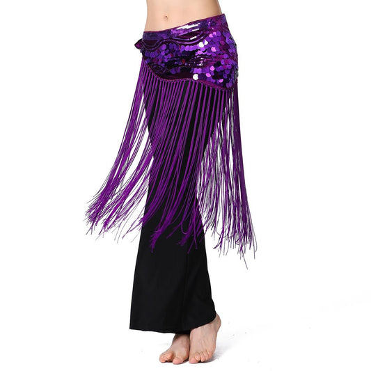 Sequin Long Tassel Waist Chain, Belly Dance Waist Chain