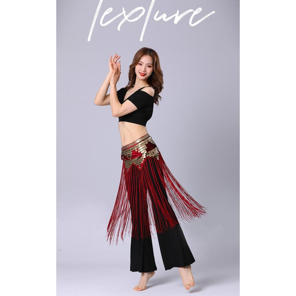 Sequin Long Tassel Waist Chain, Belly Dance Waist Chain