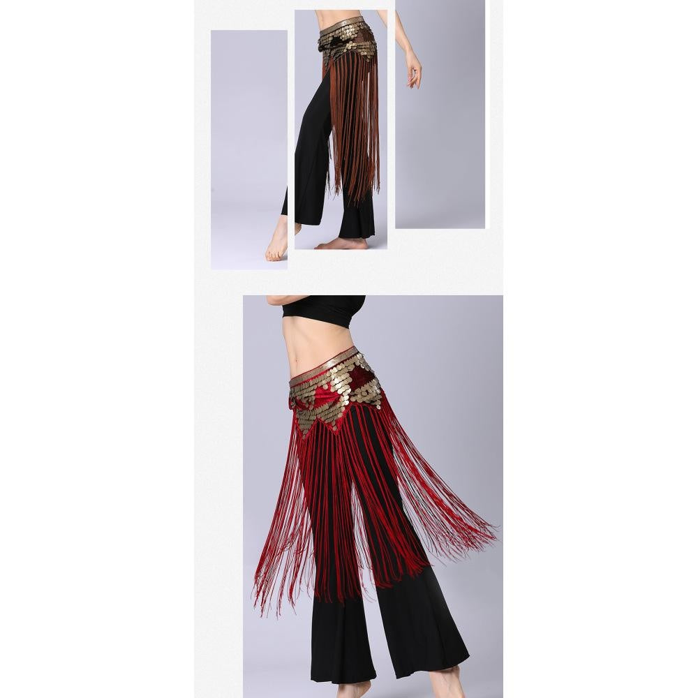 Sequin Long Tassel Waist Chain, Belly Dance Waist Chain