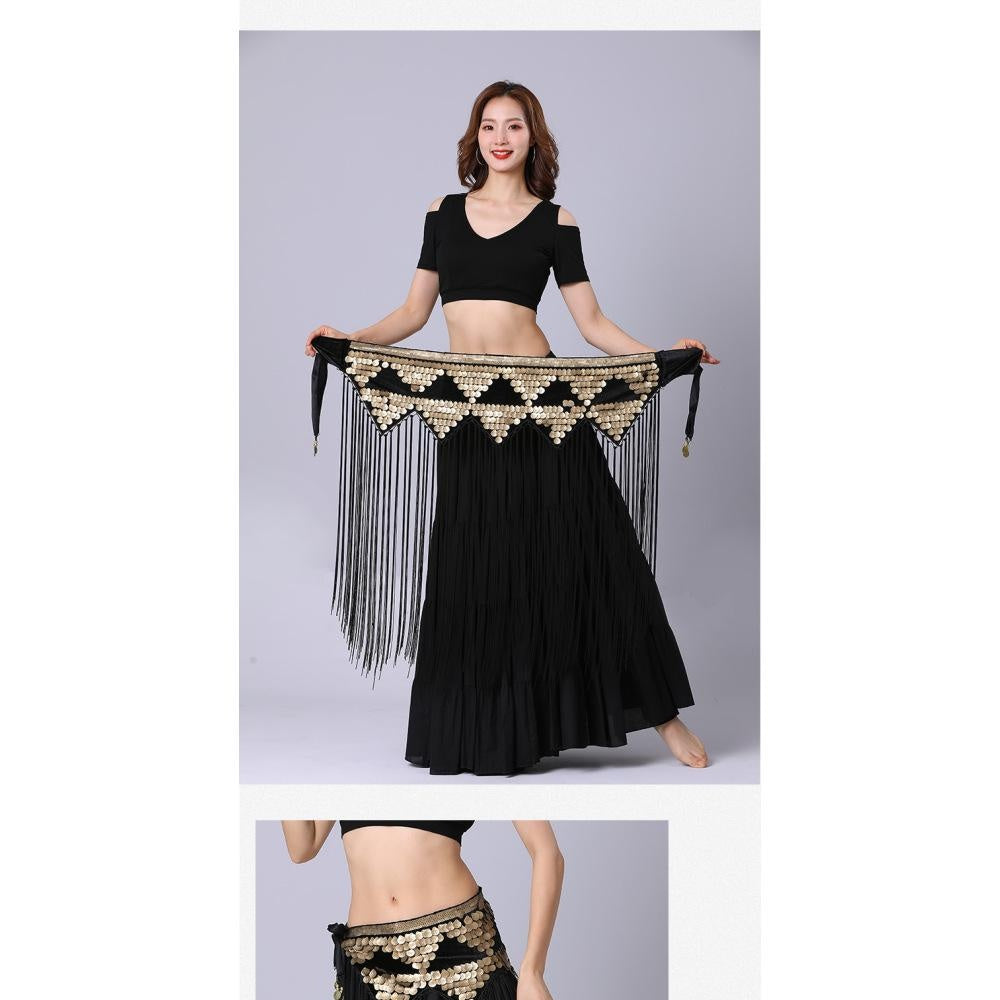 Sequin Long Tassel Waist Chain, Belly Dance Waist Chain