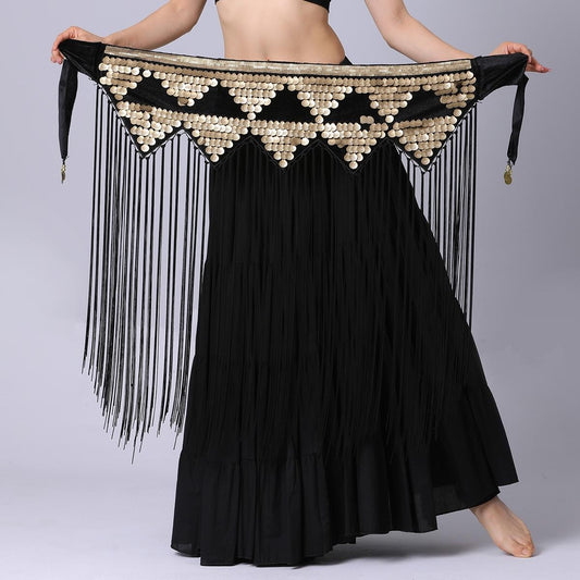 Sequin Long Tassel Waist Chain, Belly Dance Waist Chain