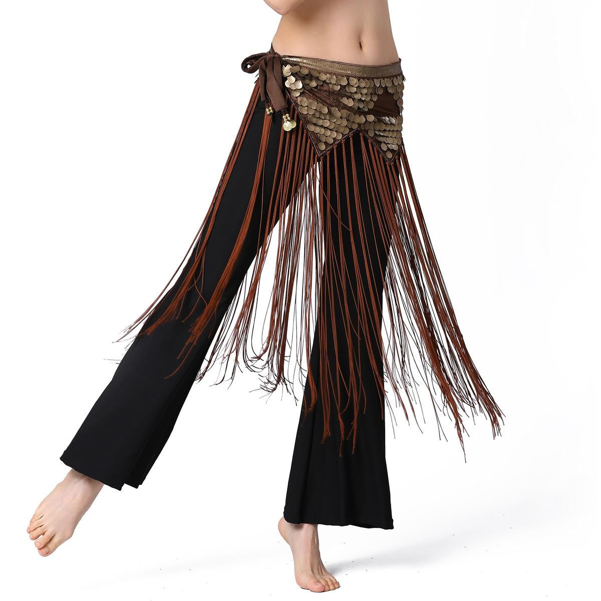 Sequin Long Tassel Waist Chain, Belly Dance Waist Chain