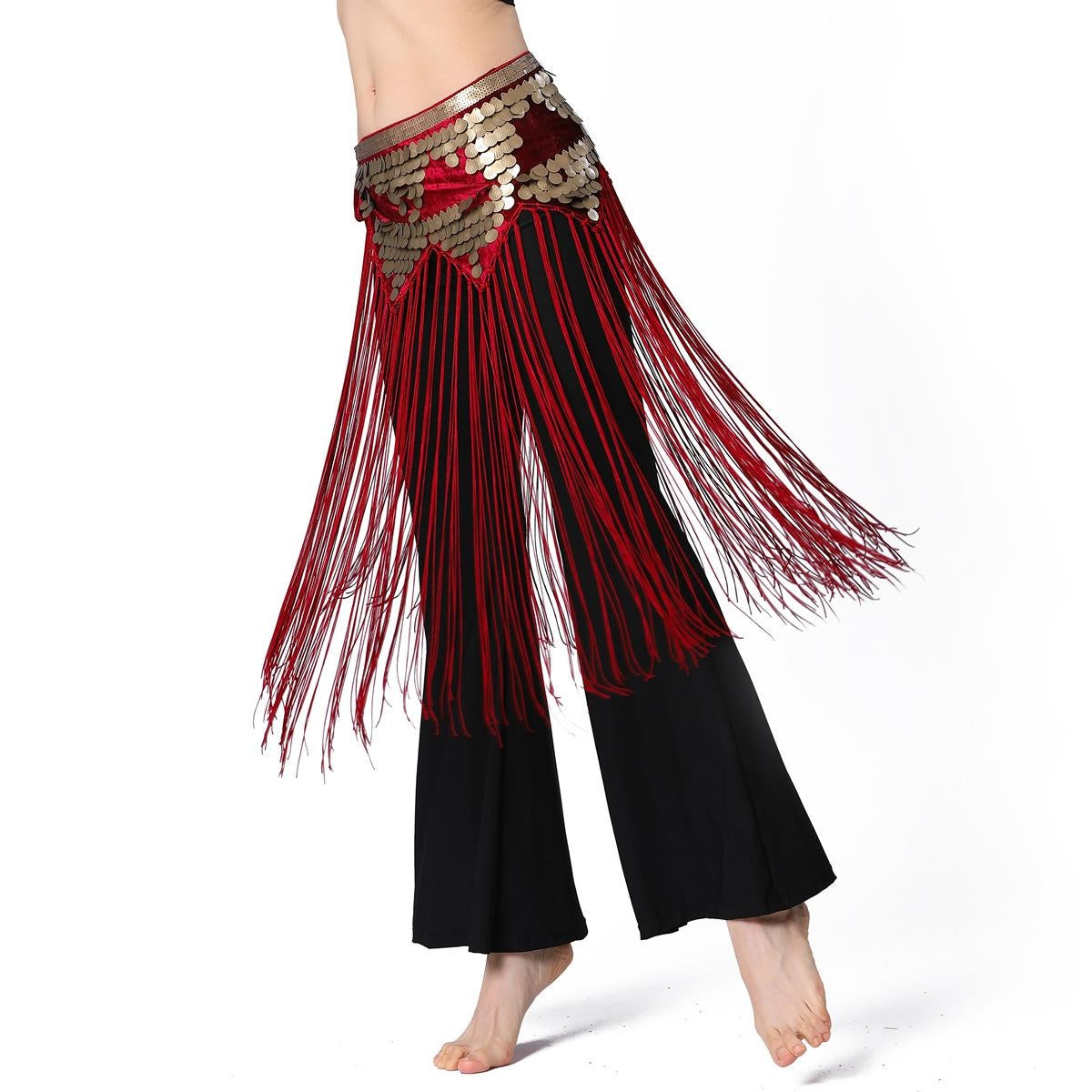 Sequin Long Tassel Waist Chain, Belly Dance Waist Chain