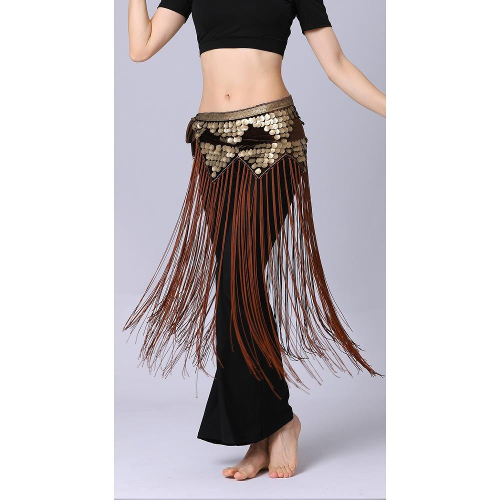 Sequin Long Tassel Waist Chain, Belly Dance Waist Chain