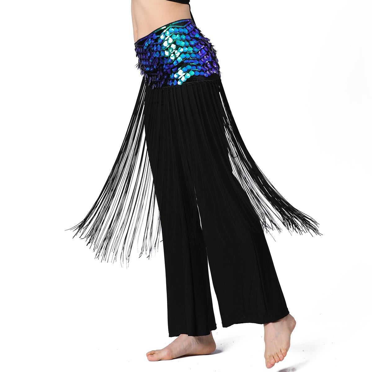 Sequin Long Tassel Waist Chain, Belly Dance Waist Chain