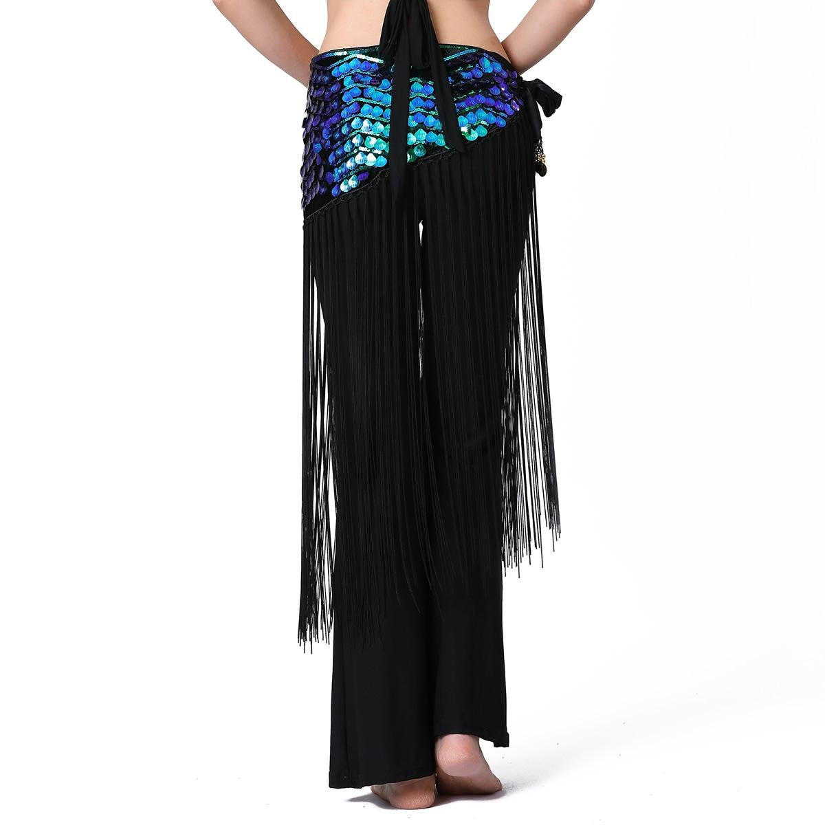 Sequin Long Tassel Waist Chain, Belly Dance Waist Chain