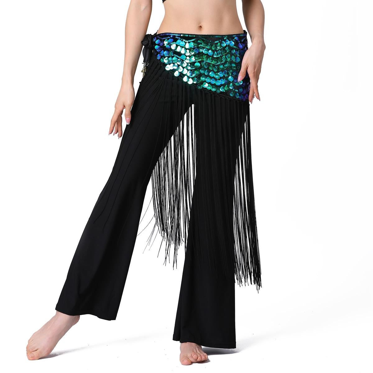 Sequin Long Tassel Waist Chain, Belly Dance Waist Chain