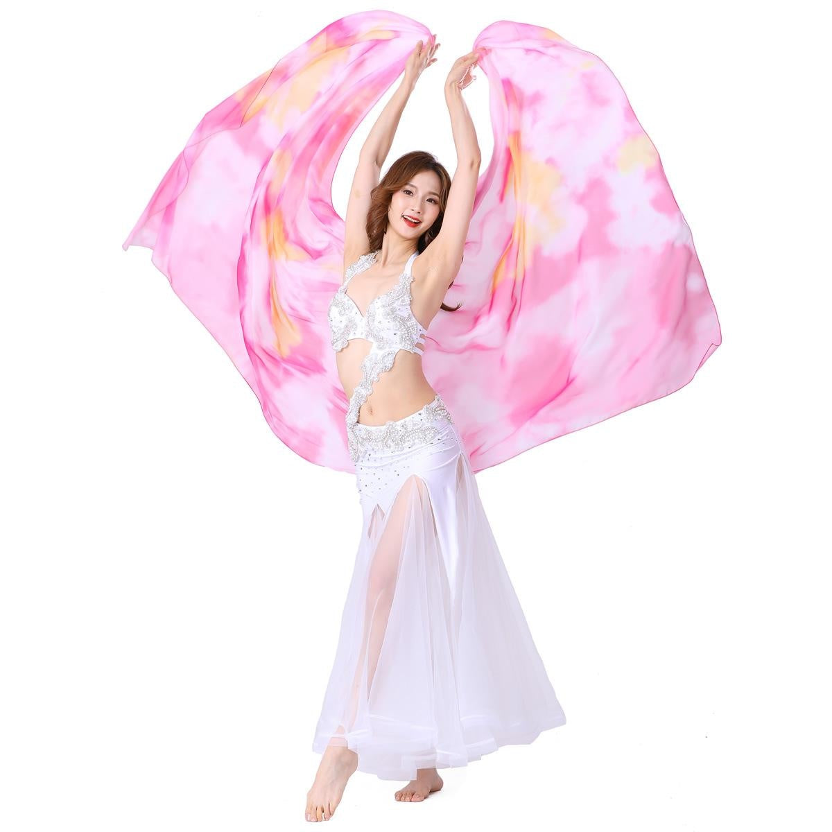 2023 Belly Dance Scarf Hand Scarf Hand Thrown Gauze Gradient Tie-dye Scarf 250x120cm