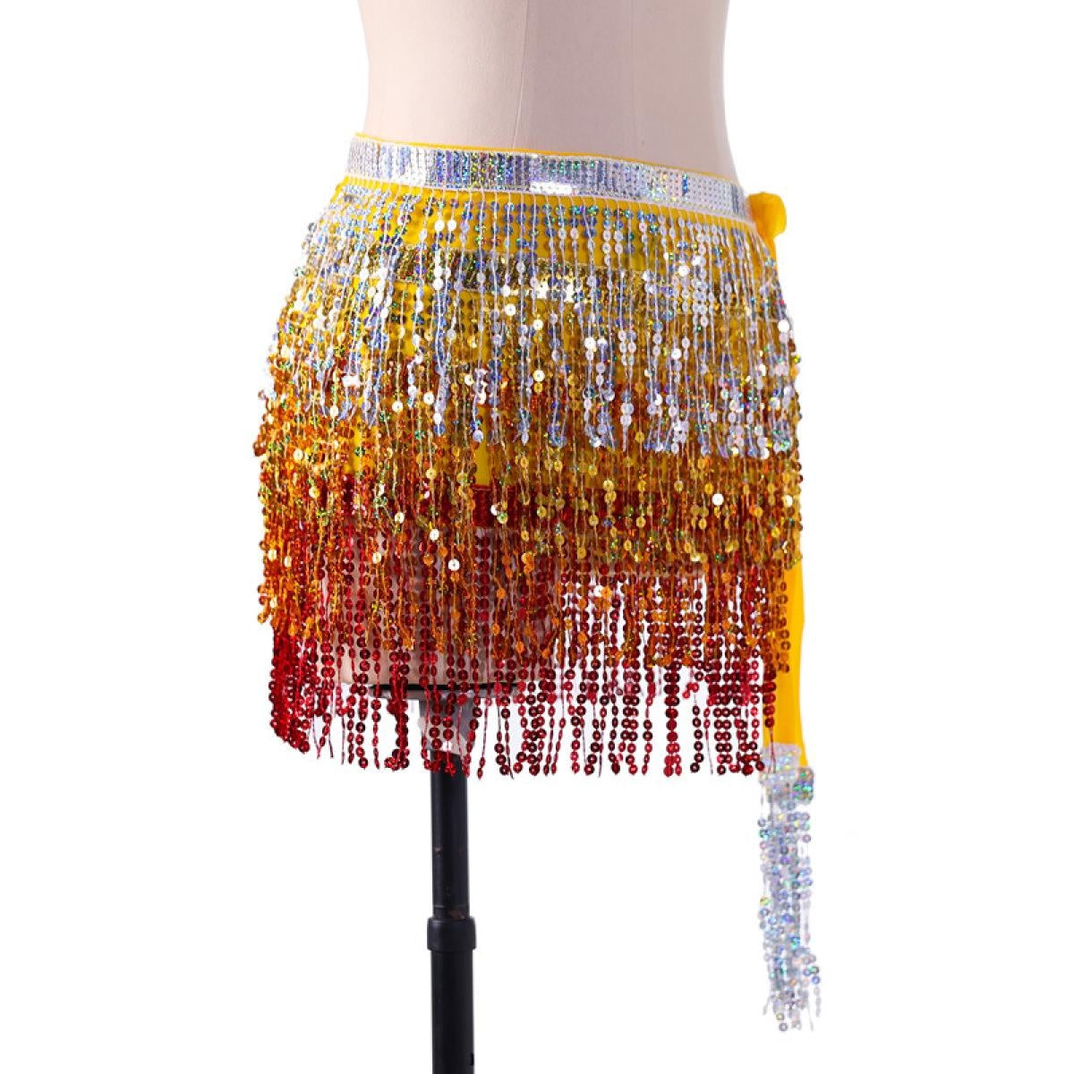 Halloween party belt belly dance hip scarf with tassel