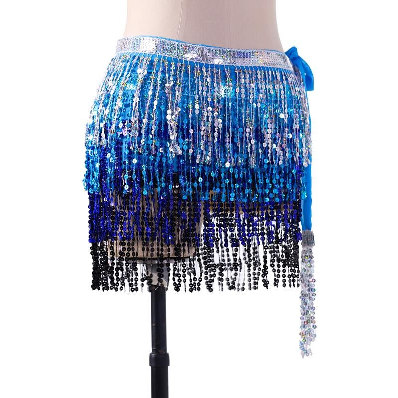 Halloween party belt belly dance hip scarf with tassel