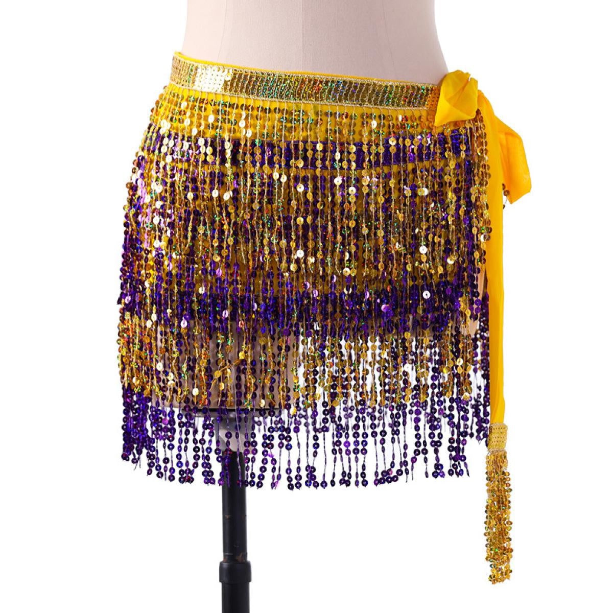 Halloween party belt belly dance hip scarf with tassel for ladies