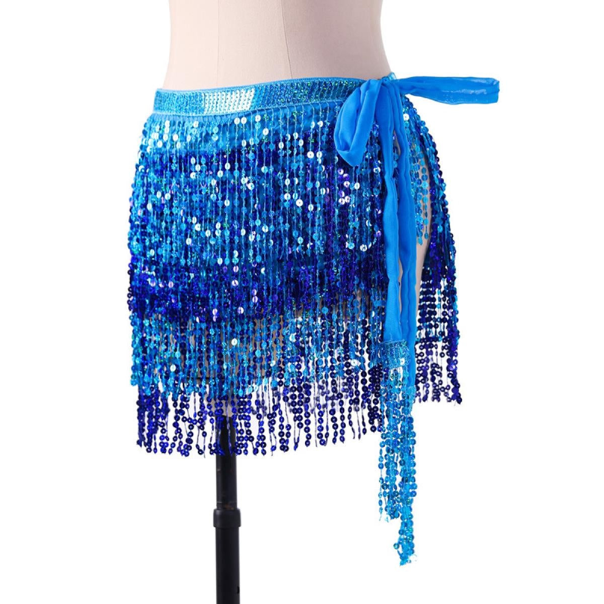 Ceinture de fête d'Halloween, écharpe de hanche de danse du ventre avec pompon pour dames