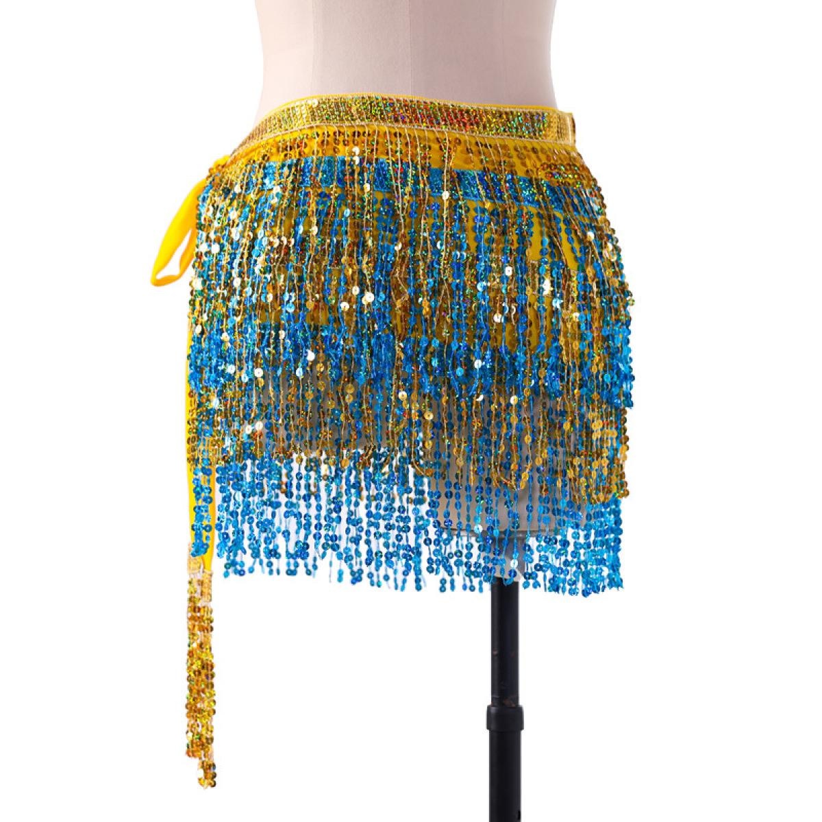 Halloween party belt belly dance hip scarf with tassel for ladies