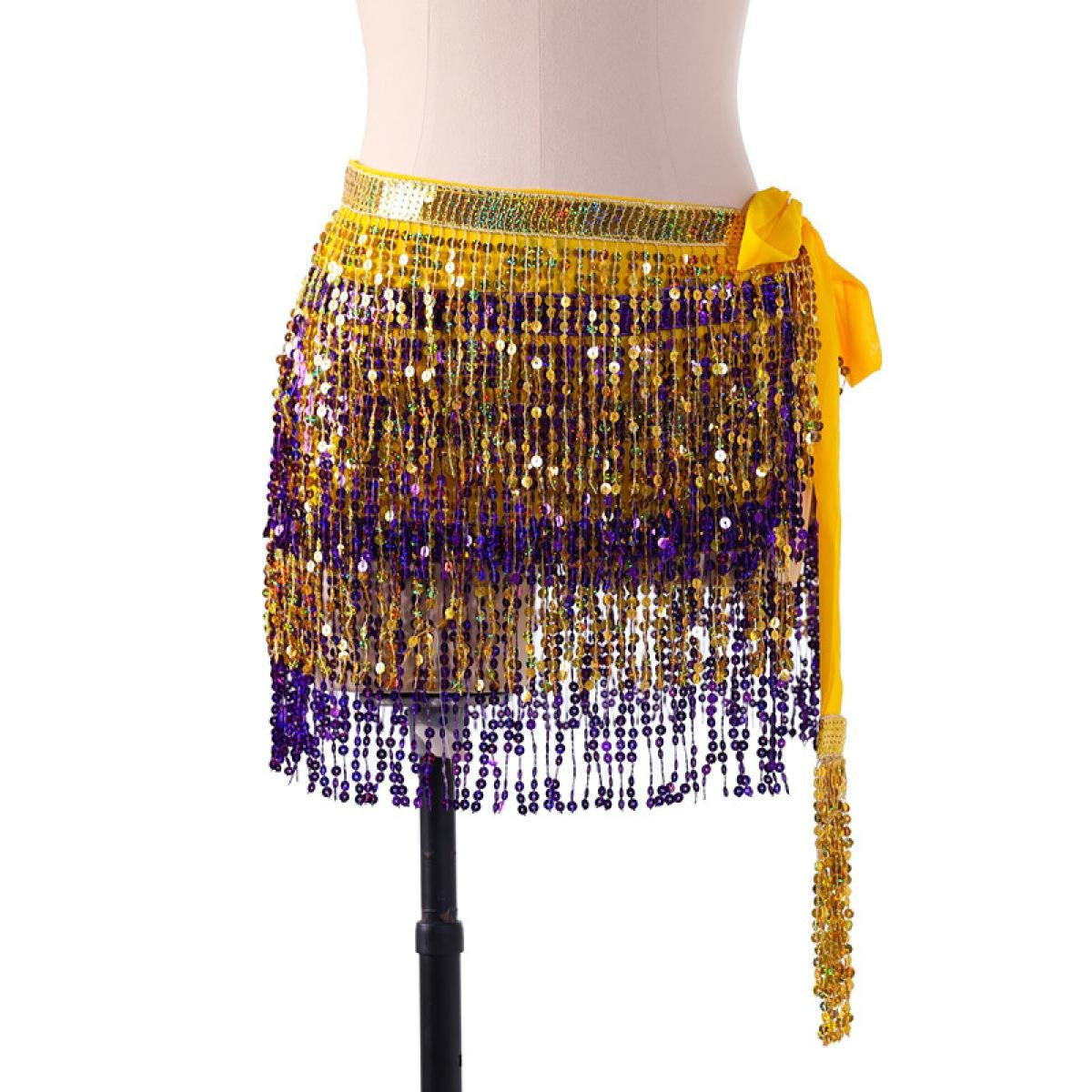 Halloween party belt belly dance hip scarf with tassel for ladies