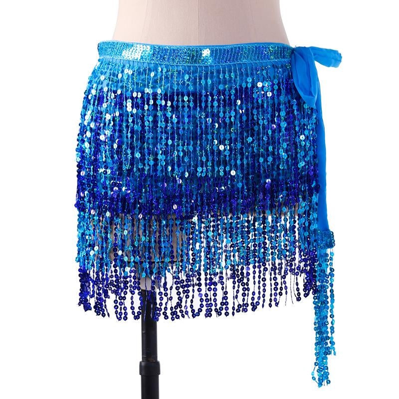 Halloween party belt belly dance hip scarf with tassel for ladies